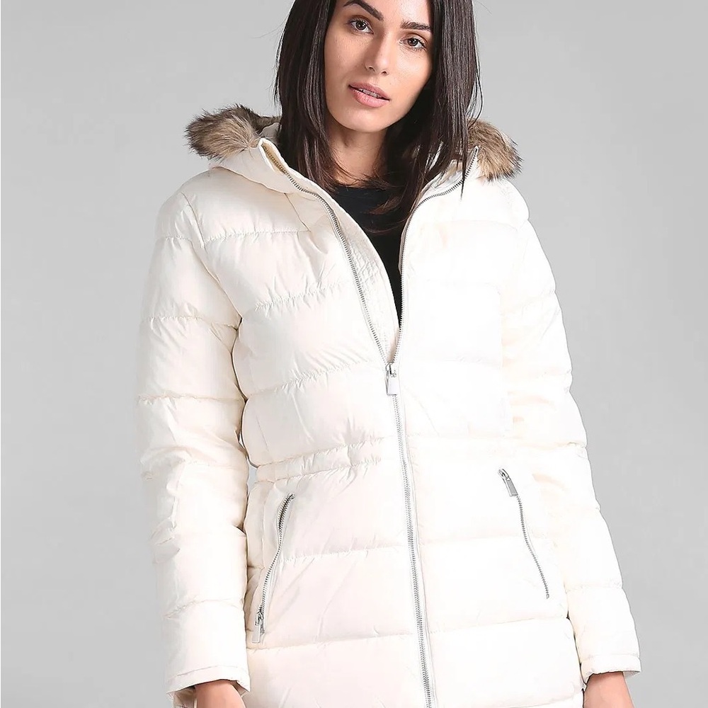 Puffer Jacket with Faux Fur trim Hood